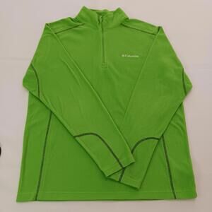 Columbia EM6503 Men Green Klamath Range II Half Zip Fleece Pullover Sweatshirt M